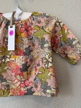 NWT! Tuchinda Floral Peasant Top, Size 12 Months